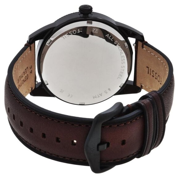 NWT Authentic Fossil Pearson Multifunction Quartz Black Dial Men's Watch - Picture 3 of 3